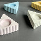 Concrete Pie Slice Shape Tealight Candle Holder
