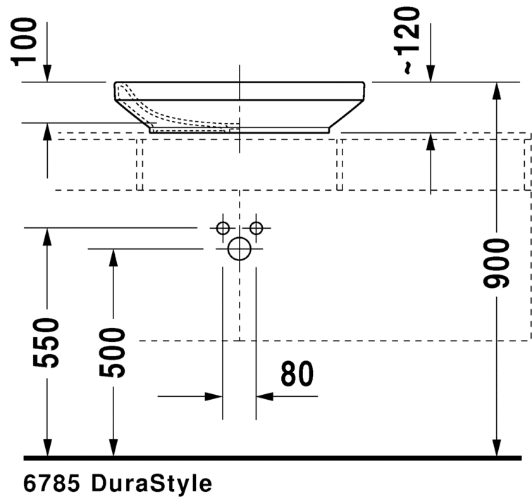 Duravit - 0349600000-DuraStyle Washbowl-Table Top Basin