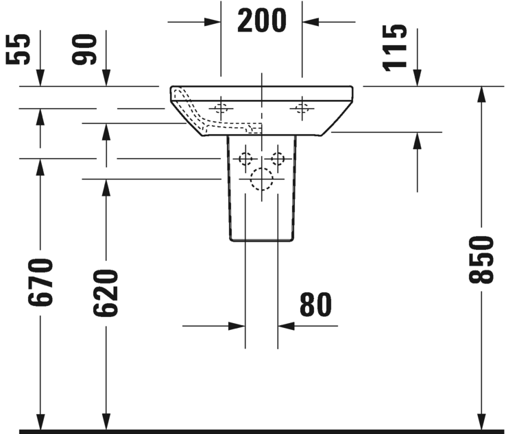 Duravit - 0708450000- DuraStyle Wash Basin