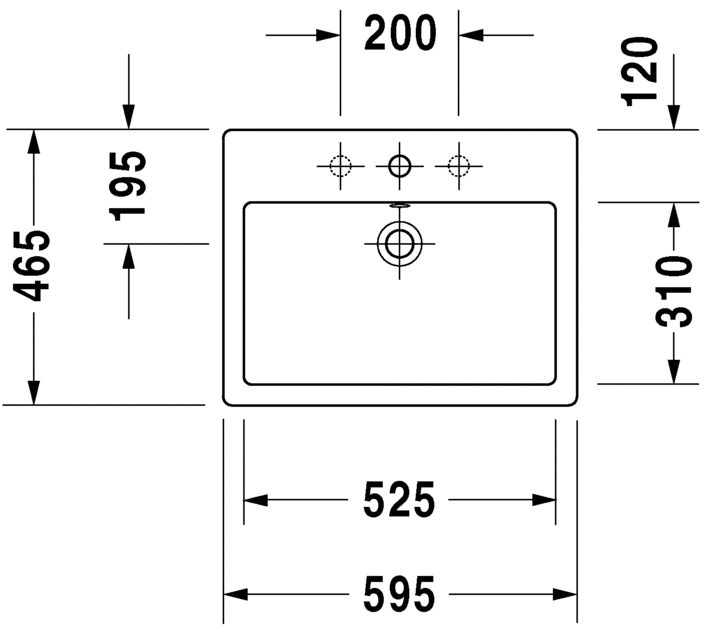 ड्यूराविट - वेरो - 0452600000 -टेबल टॉप बेसिन