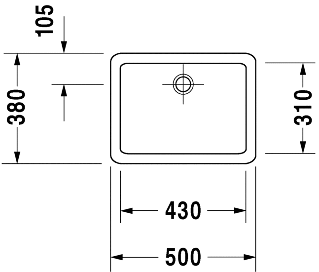 Duravit - 0455500000 - Vero Washbowl- Table Top Basin