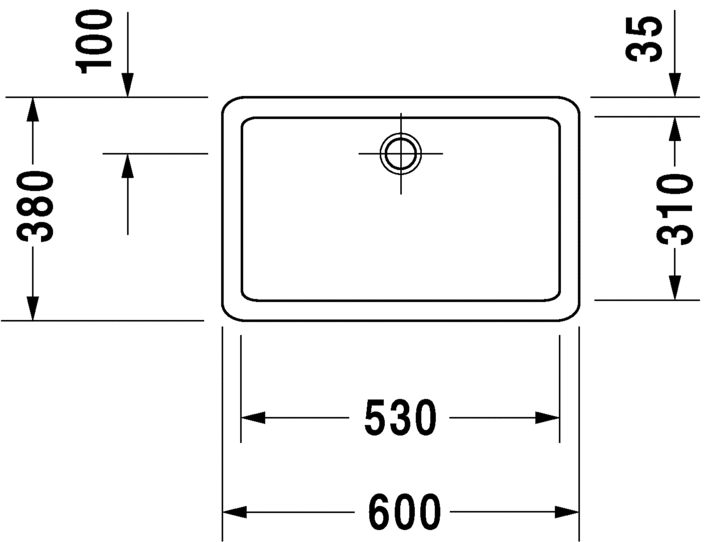Duravit - 0455600000-Vero Washbowl -Table Top Basin