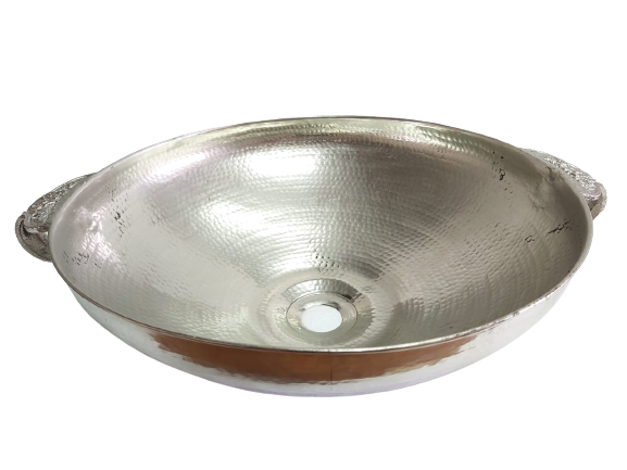 Brass silver Finish Basin