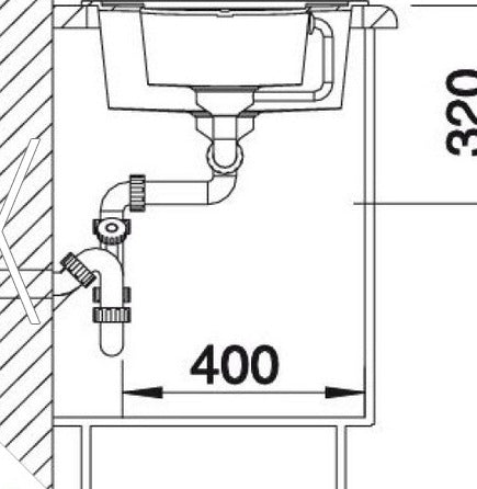 Hafele - Blanco - METRA 9  - Double Bowl Without Drain Board