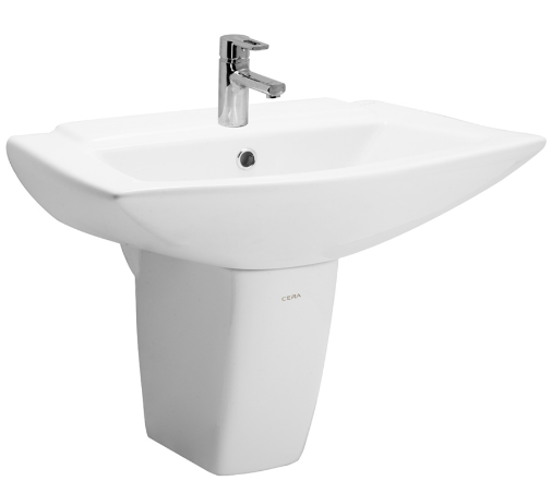 CERA - Concord - S2040112 - Wall Hung Basin With Half Pedestal