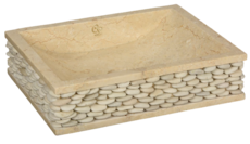 Stone Wash Basin-Bali CollectionECM-COM - RCUM Pebble-Ivory