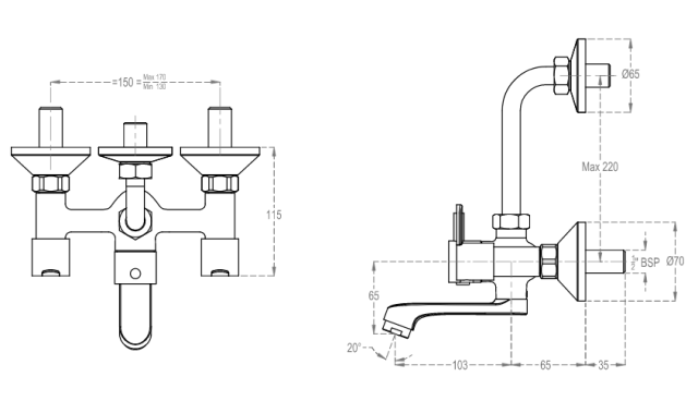 Cera - VICTOR - F1015401 - Wall Mixer