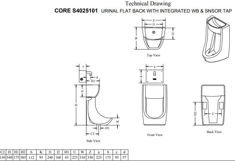 Cera - Core - S4025101 - Urinals