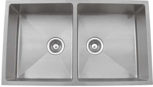 Carysil -Kitchen Sink - Quadro -  34" x 20" x 8" - Double Bowl  Sink