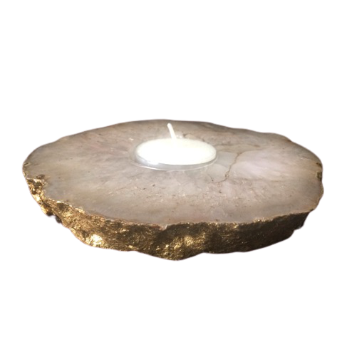 Agate - Candle Stand - ECM - BBR18 -White