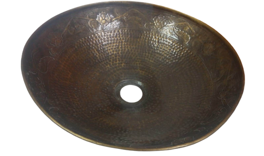 Brass Basin - ECM - B-3 - 14'' - Antique Round