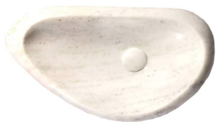 ईसीएम - डी6713 - सफेद संगमरमर पत्थर वॉश बेसिन