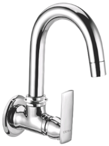 Cera - Titanium - F1003251- Sink Cock Wall Mounted