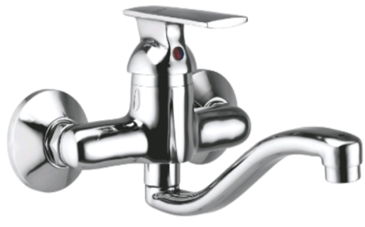 Cera - Titanium - F1003531 - Single Lever Sink Mixer ( Wall Mounted )
