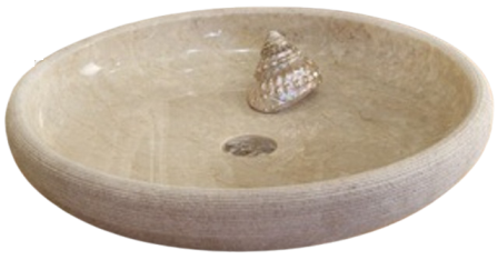 Marble Stone Wash Basin-ECM-Bali Collection-Teratai-Cream