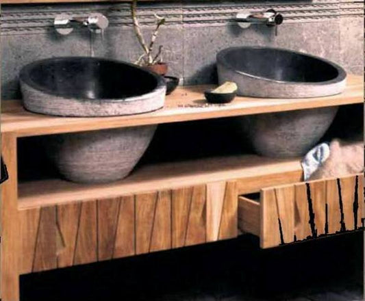 ECM- Bali Collection - Semi Bambou - Stone Wash Basin