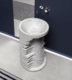 Ecm - Indian Carrara 102 - Pedestal Stone Basin