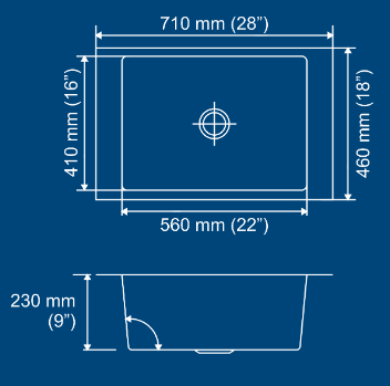 Nirali - Magnus - Maxus - Big - (28" X 18") - Single Bowl Sink