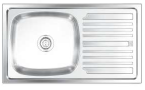 Single Bowl With Drainboard Sink