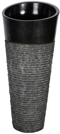 ECM - D6801 - BLACK GRANITE STONE CONE BASIN