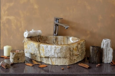 Stone Basin - Ecm - Petrified Wood