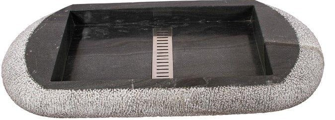 मार्बेल स्टोन वॉश बेसिन - ईसीएम - डी - 6910ए - काला 